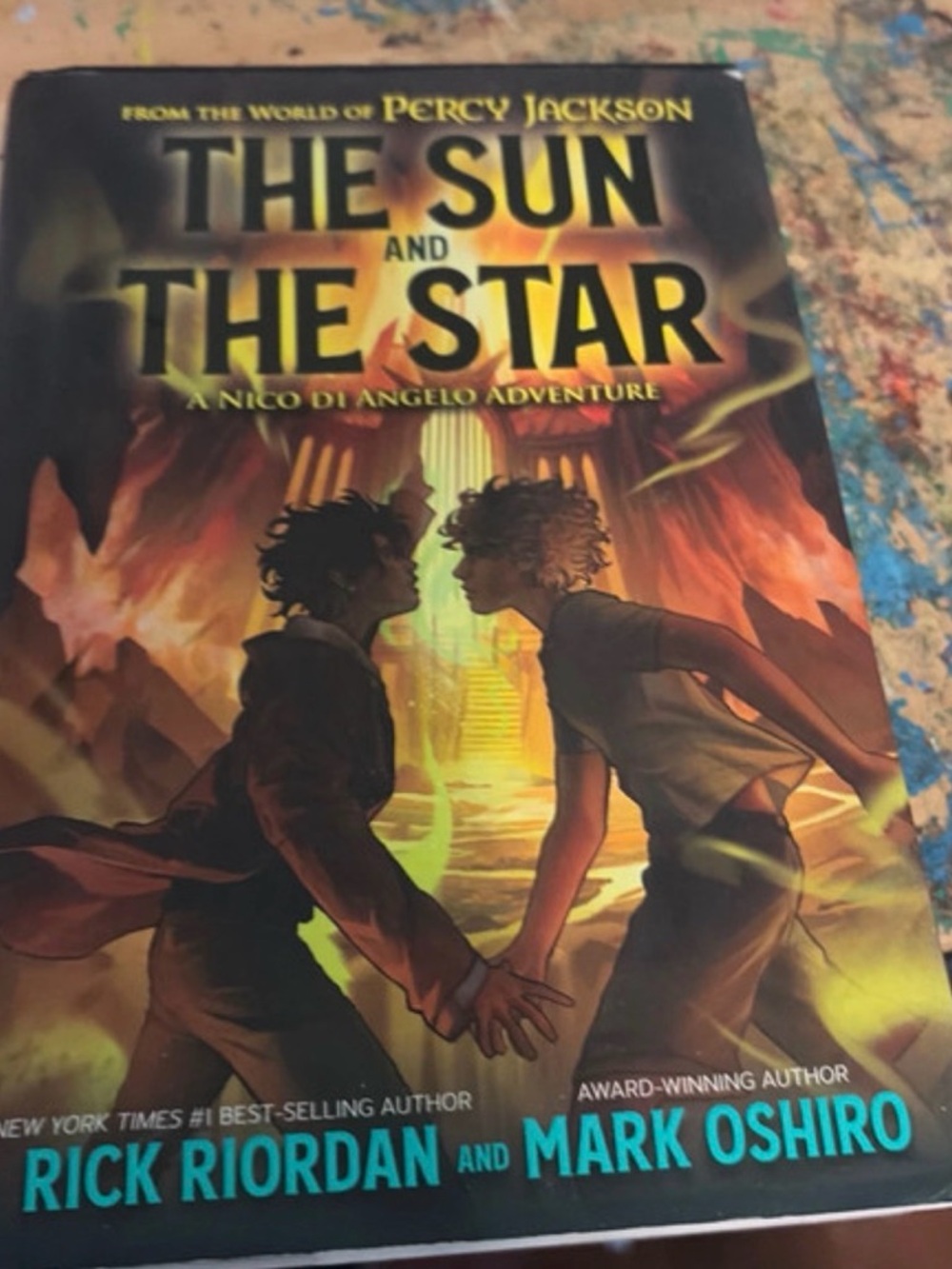 Disney Book Cover - The Sun and The Star - Orange, Yellow, Black, Teal